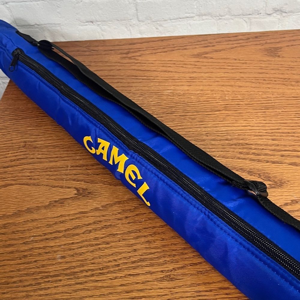 Joe Camel Blue Padded Soft Pool Cue Case 6 Pack Holder w/adj.  strap & Insulated - Picture 3 of 6